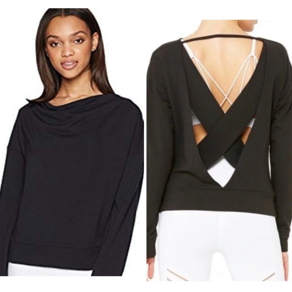 Alo Yoga women uplift backless sweatshirt - Picture 1 of 6